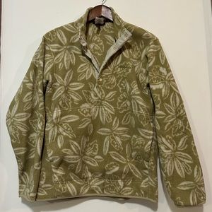 Vintage Green Floral Patagonia Synchilla Pullover Fleece - size Medium